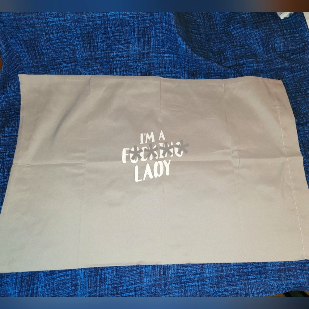 Brand New Pillowcase Set of 2 - Grey - I'm A F*cking Lady